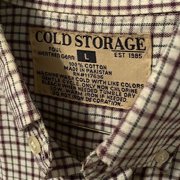Cold Storage Foul Weather-gear 100% Cotton Shirt - L - Great Used Condit… - Picture 3 of 6